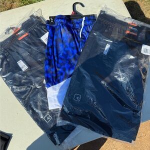 Reebok Blue and Black Athletic Shorts